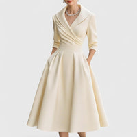 Thesswyn Women's Wedding Guest Midi Dress in Purple