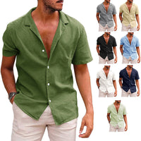Thijs Casual Linen Shirt with Button Front