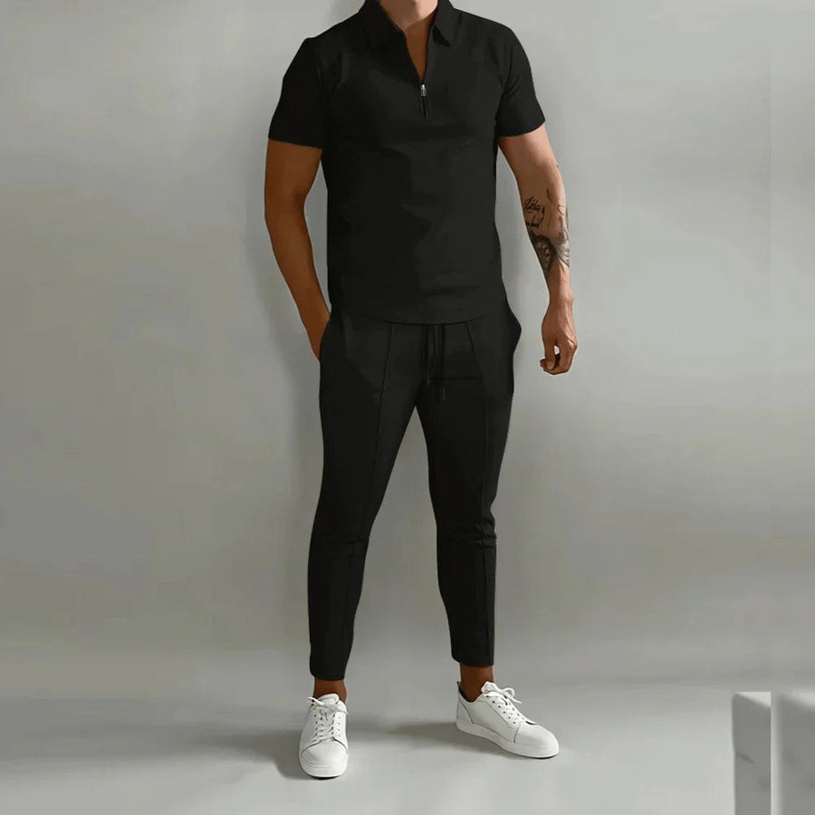 Thijs Elegant Trousers in Black