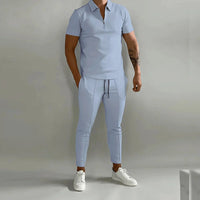 Thijs Elegant Trousers in Light Blue