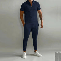 Thijs Elegant Trousers in Navy