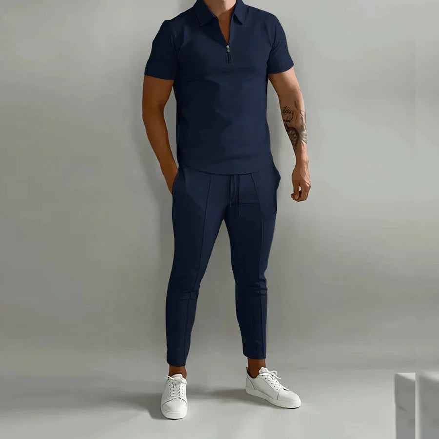 Thijs Elegant Trousers in Navy