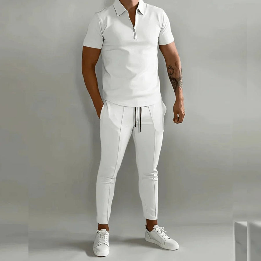 Thijs Elegant Trousers in White