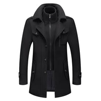 Thomas Elegant Trench Coat in Black