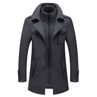 Thomas Elegant Trench Coat in Grey