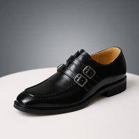 Thompson Double Monk Strap Loafer in Charcoal