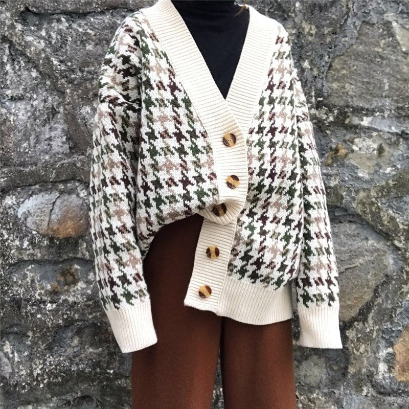 Thora Knit Cardigan in Beige