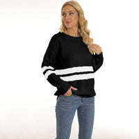 Thora Relaxed Knit Sweater in Black