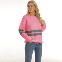 Thora Relaxed Knit Sweater in Pink
