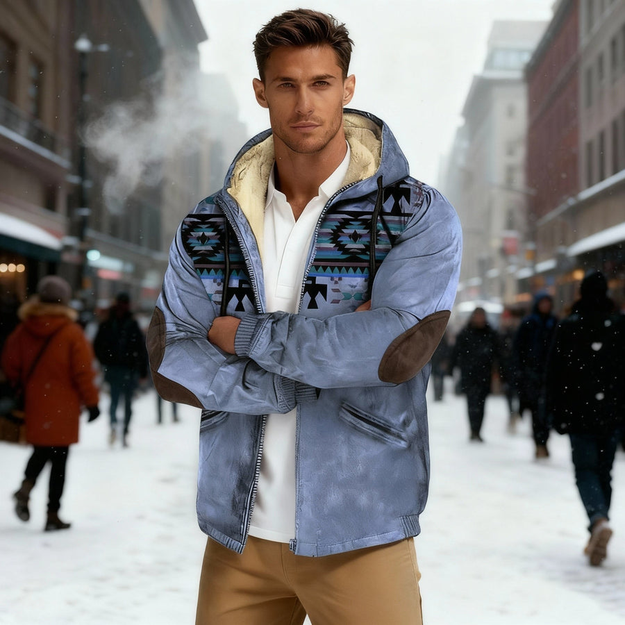 Thorben Jacket with Hood in Blue
