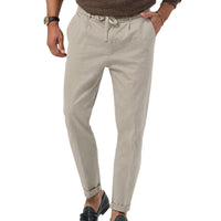 Thorben Lightweight Linen Trousers in Grey