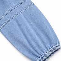 Threnody Women's Denim Babydoll Midi Dress