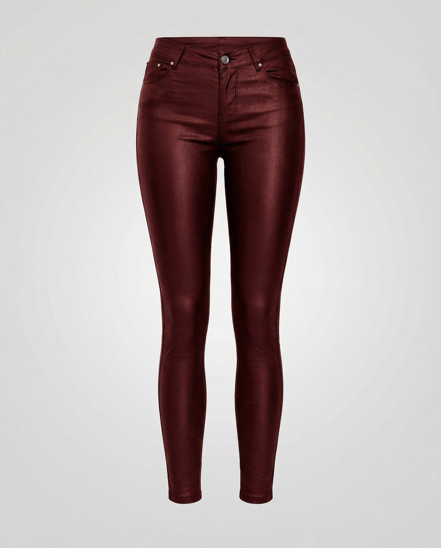 Tia Elegant Trousers in Red