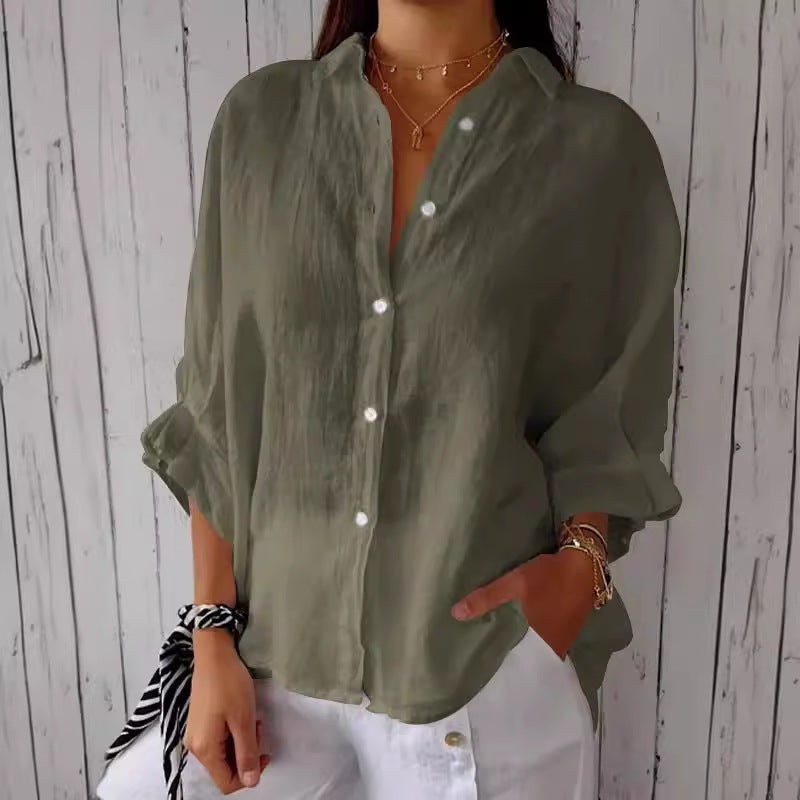 Tia Lightweight Linen Blouse