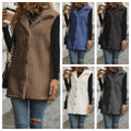 Tia Vest with Long Sleeve and Button Front
