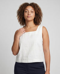 Tilda Casual Linen Top with Sleeveless