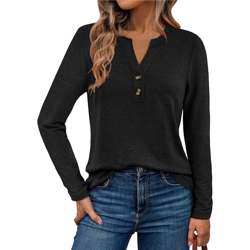 Tilda Shirt with Long Sleeve in Black
