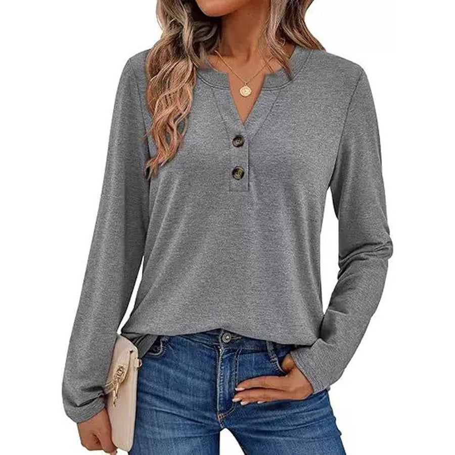 Tilda Shirt with Long Sleeve in Grey