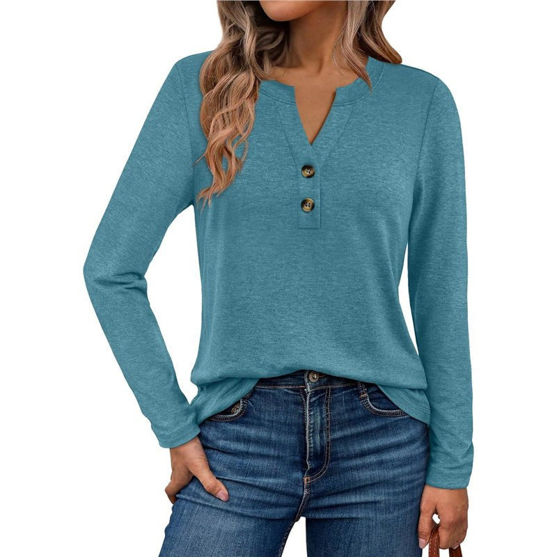 Tilda Shirt with Long Sleeve in Teal