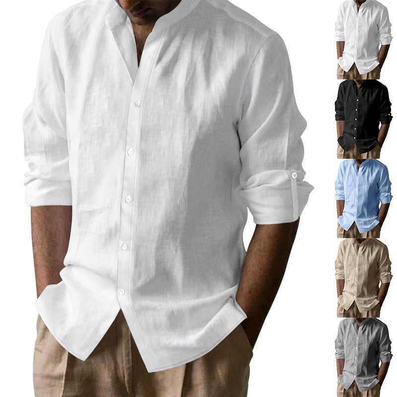 Timo Casual Linen Shirt with Button Front