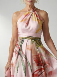 Tivenne Women's Maxi Dress Halter Neck in Pink