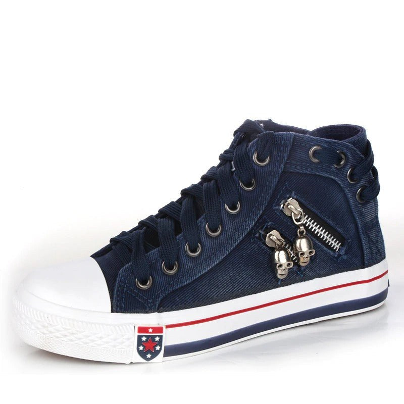 Tobias Comfortable Denim Shoes in Navy