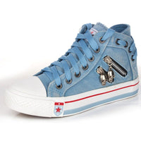 Tobias Comfortable Denim Shoes in Sky Blue