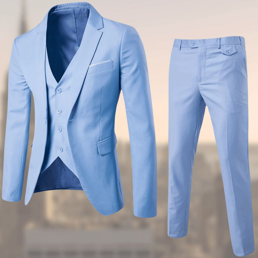 Tobias Elegant Suit in Sky Blue