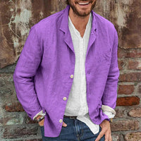 Tobias Lightweight Linen Jacket in Lilac