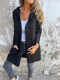 Tomas Jacket with Hood in Black