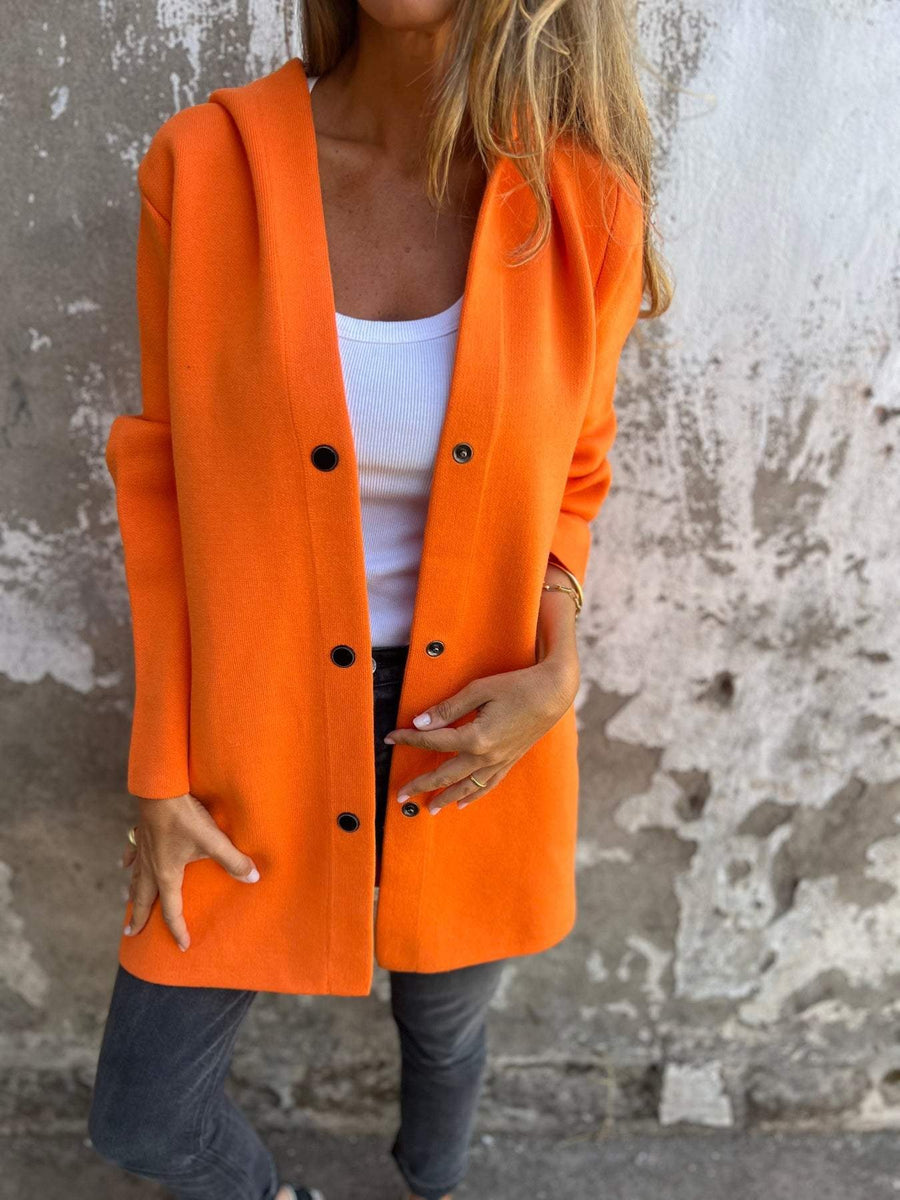 Tomas Jacket with Hood in Orange