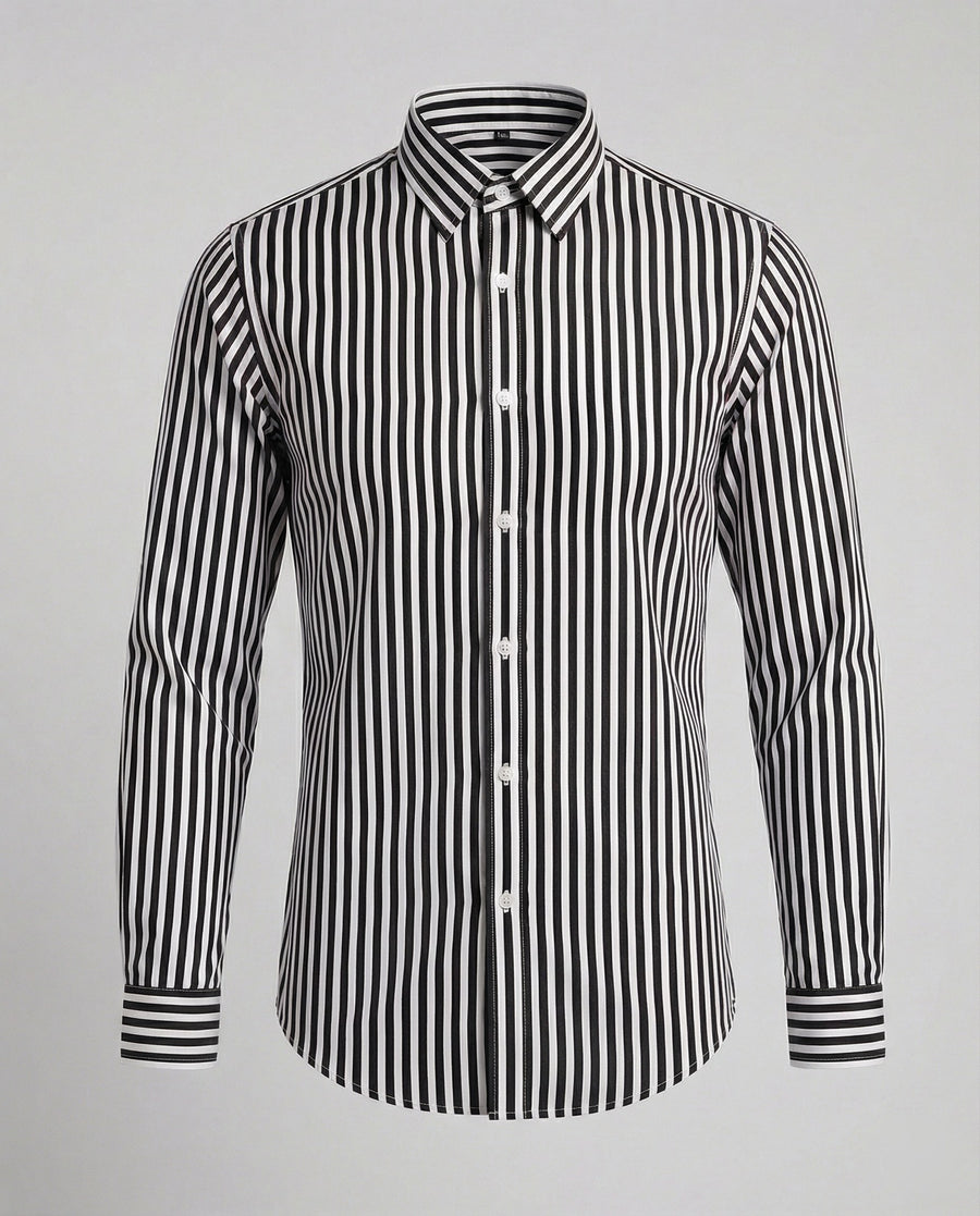 Tomas Shirt with Striped in Black
