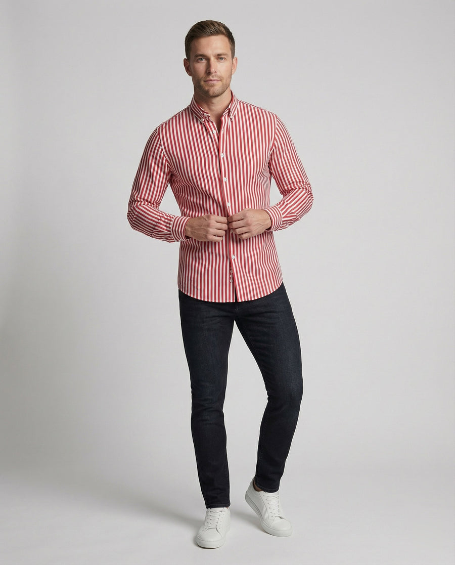 Tomas Shirt with Striped in Red