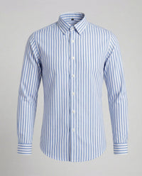 Tomas Shirt with Striped in Sky Blue