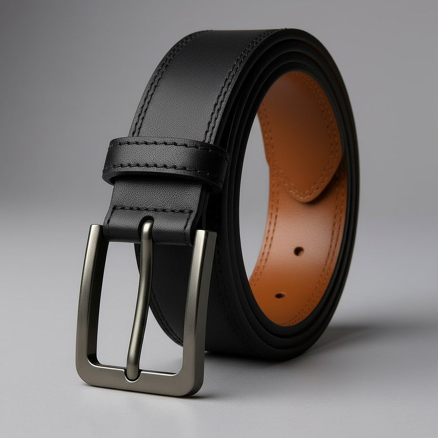 Tommy Genuine Leather Belt in Charcoal