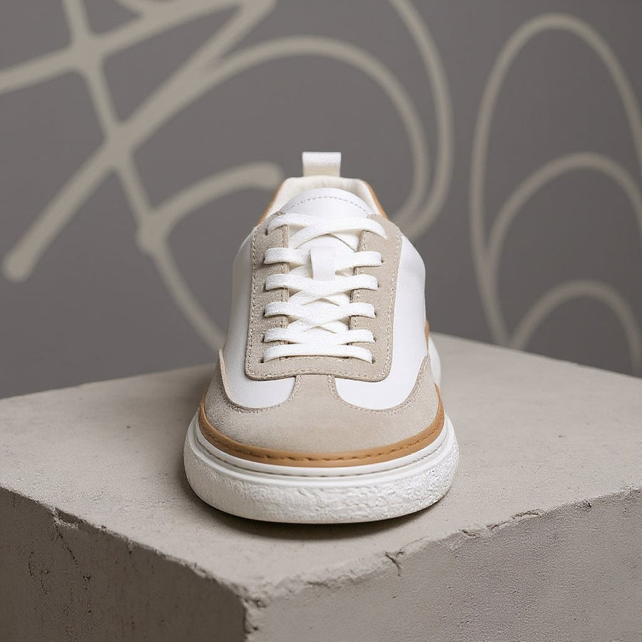 Tony Street Leather Low Top in Pearl