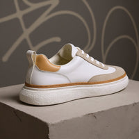 Tony Street Leather Low Top in Pearl