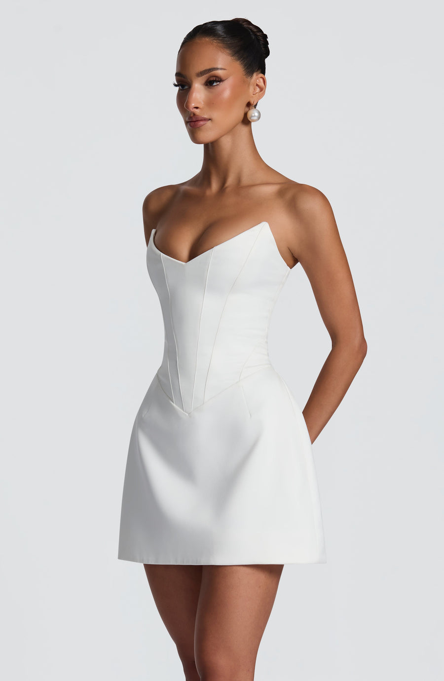 Oriana Mini Dress – Ivory