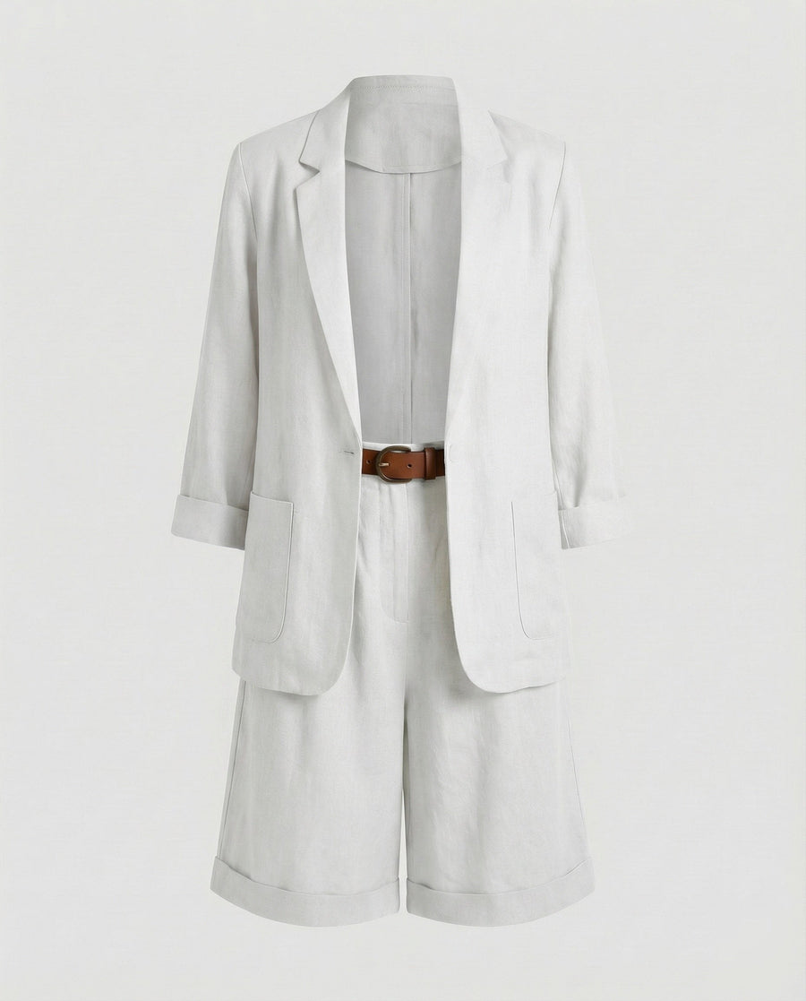 Tova Airy Linen Set in White
