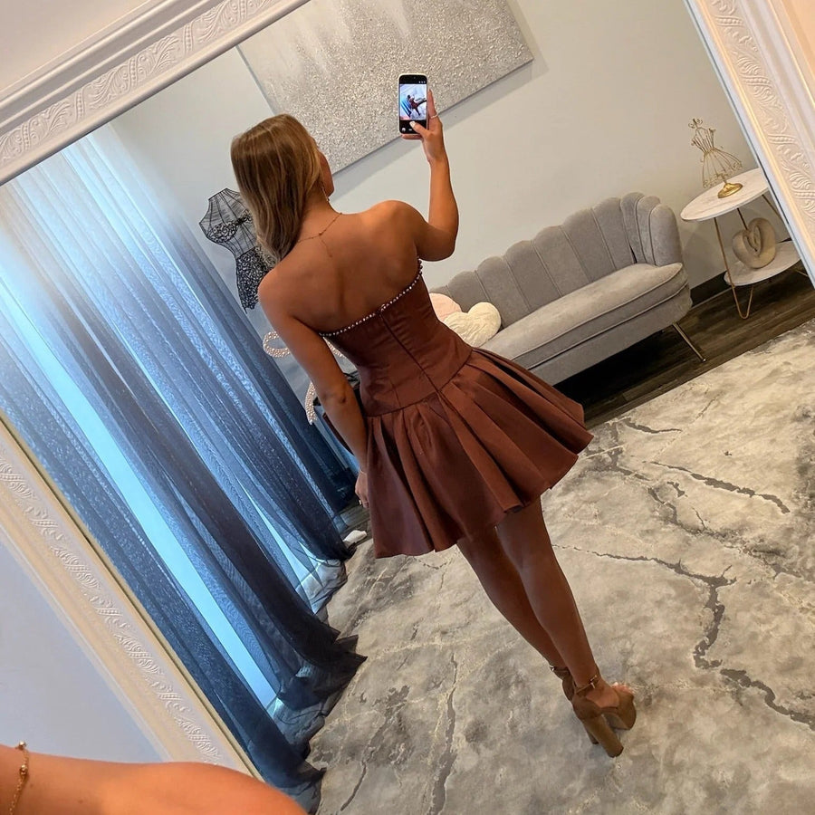 MATILDA | STRAPLESS MINI DRESS