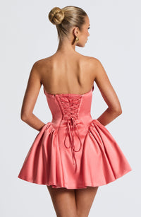 Avalon Mini Dress – Coral Pink