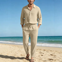 Tristan Linen Shirt with Drawstring Waist