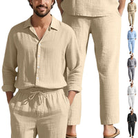 Tristan Linen Shirt with Drawstring Waist