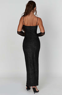 Ellie Maxi Dress – Black Sparkle