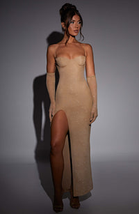 Ellie Maxi Dress – Gold Sparkle