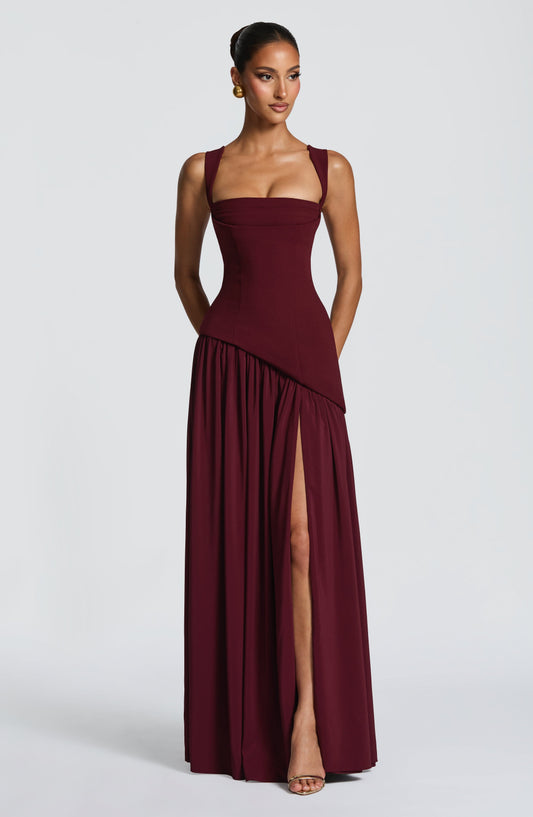 Teresa Maxi Dress – Cherry Lacquer