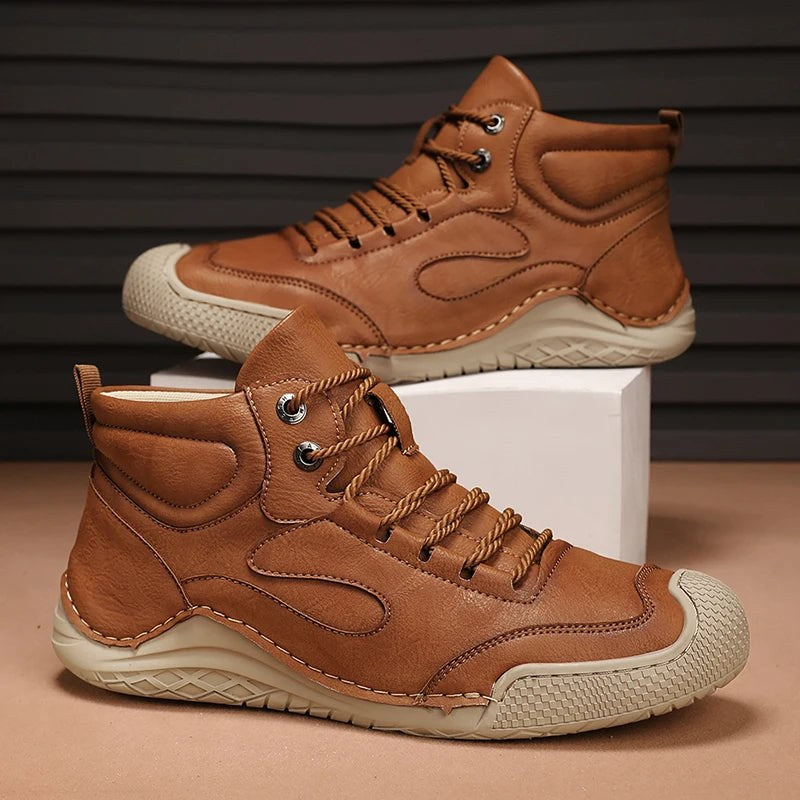 Tundra Trek Leather Hiking Boot in Sienna Brown