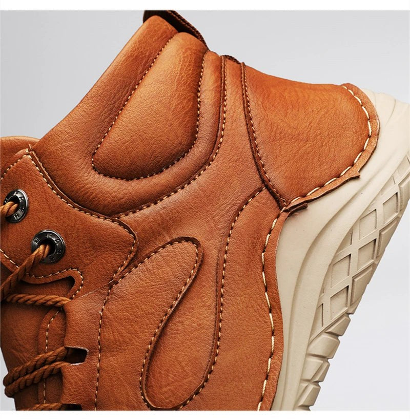Tundra Trek Leather Hiking Boot in Sienna Brown