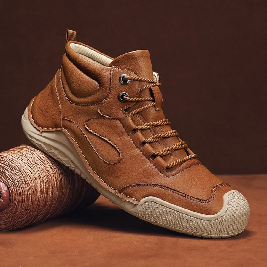 Tundra Trek Leather Hiking Boot in Sienna Brown