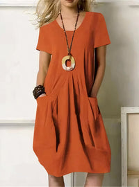 Ubud Casual Dress in Orange